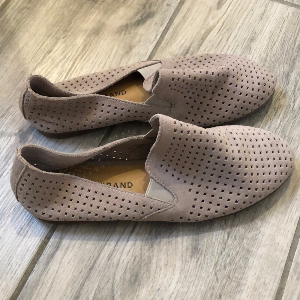 Lucky Brand Gray Suede Loafer Flats